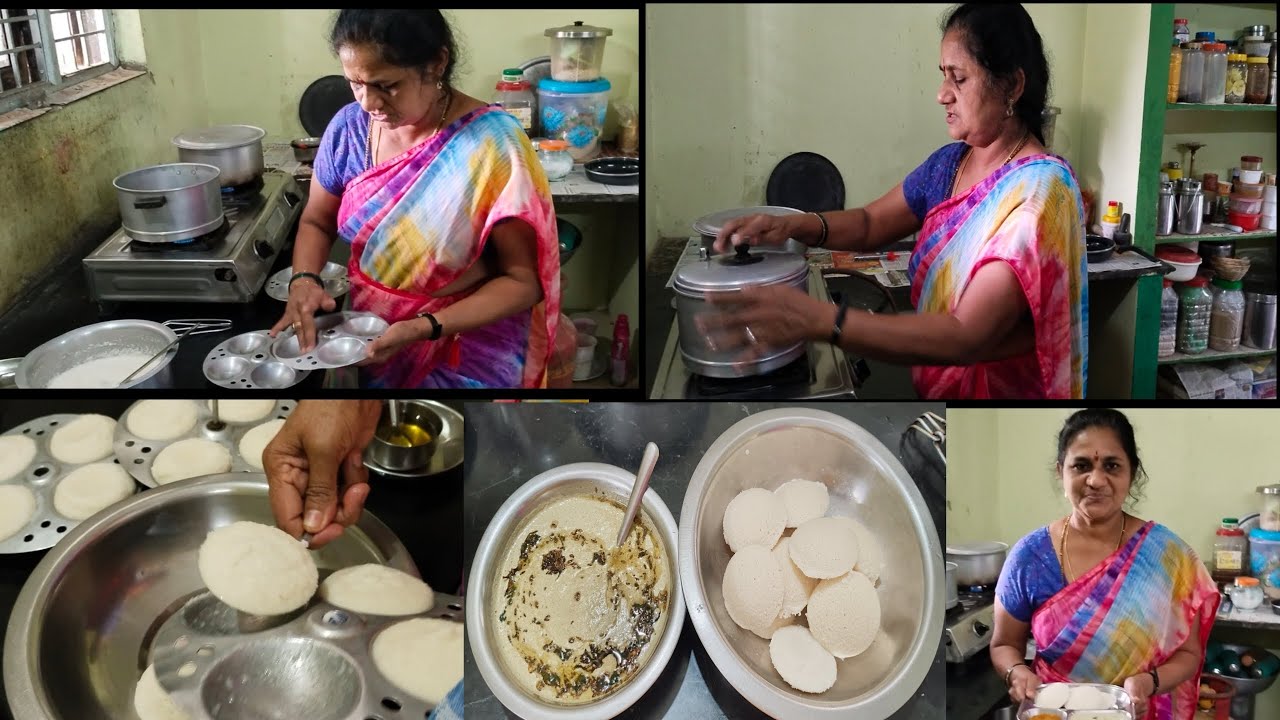 HOW TO MAKE 🤔 soft idli 😱 prefect idli and peanuts chutney 😋#idli #chutney #homemade #viralvideo 😱👍🤗