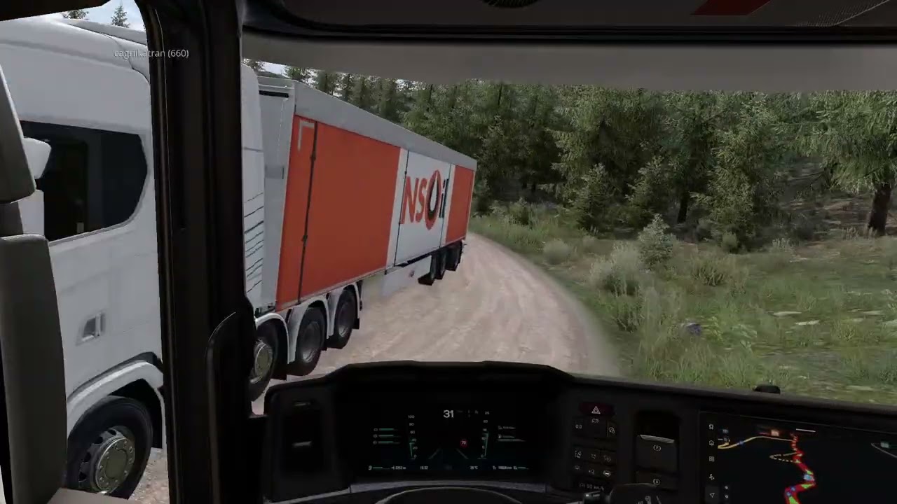 Ruta de Kirkenes en Truckers MP con el !plugin de iluminacion