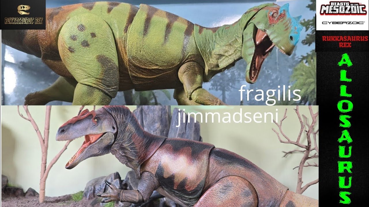 Allosaurus Face-Off: Cyberzoic vs. Beasts of the Mesozoic; jimmadseni vs fragilis