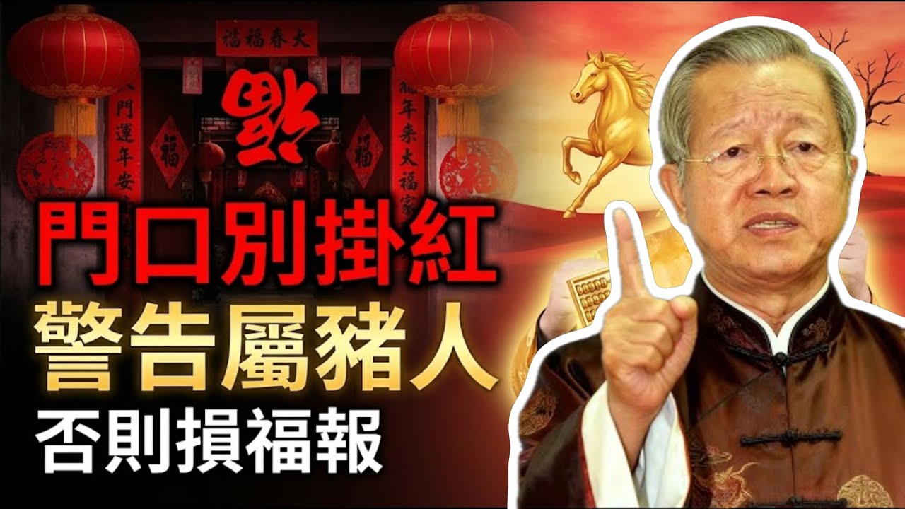 2026赤馬年是「無春年」！屬豬人注意：門口少掛紅，身上帶3樣。#曾仕強 #易經 #人生智慧 #命理 #國學 #正能量 #2026赤馬年 #無春年 #屬豬人運勢 #避險指南 #五行調和 #離火九運