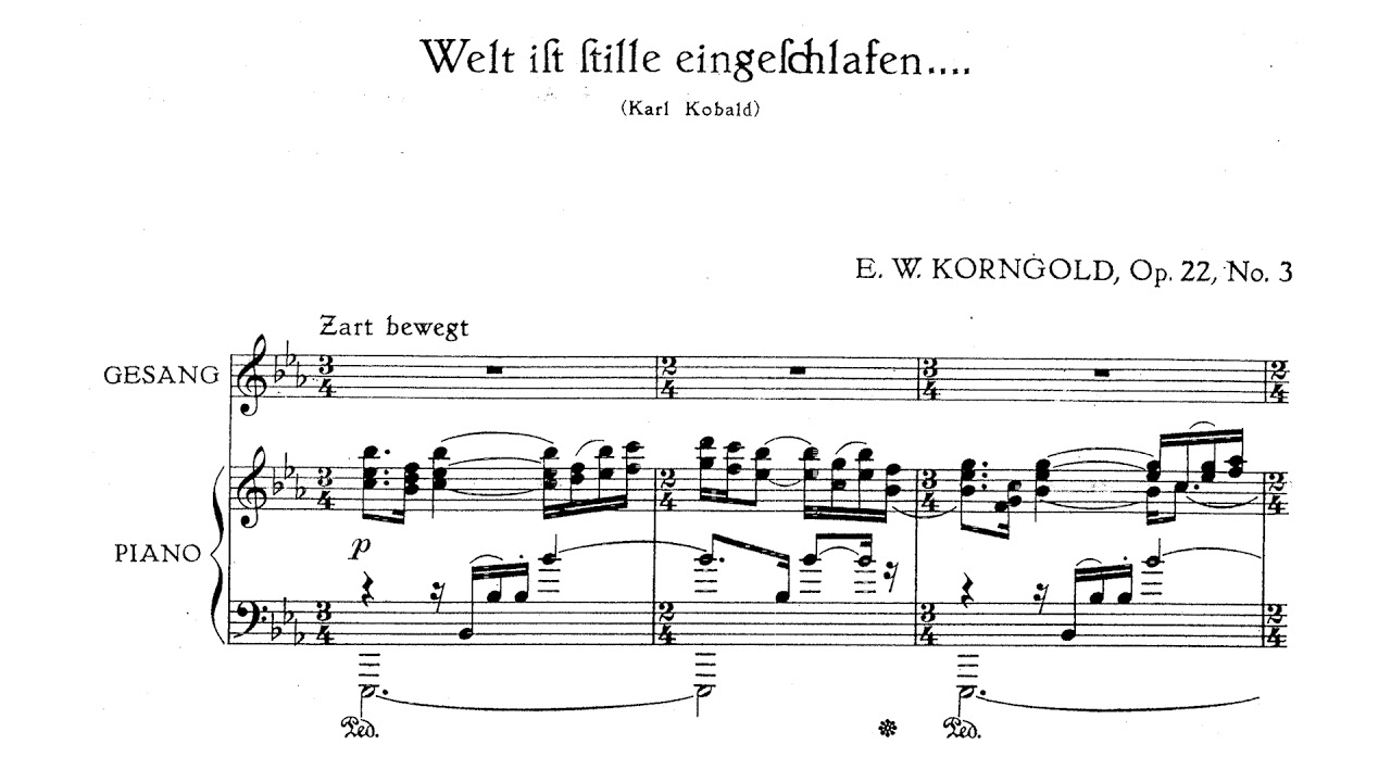 Korngold - 3 Lieder, Op. 22 (1930)