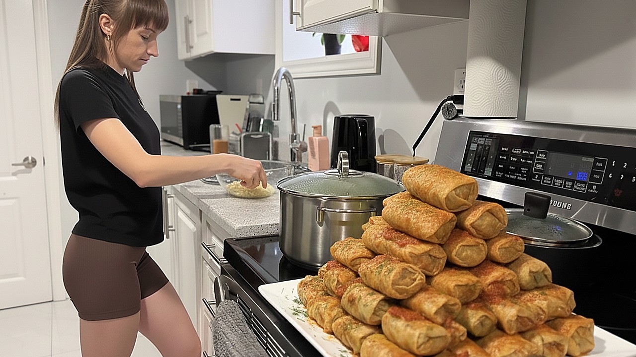 Cooking Homemade Cabbage Rolls in Our Basement Apartment | Real Canadian Family Life