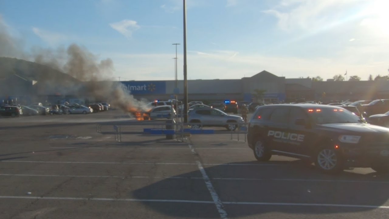 Vestal Fire Operating at a Car Fire at Walmart, 05/28/2021