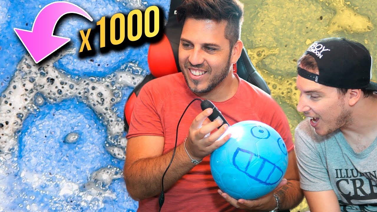 IL PALLONE IMPOSSIBILE DA TAGLIARE vs MICROSCOPIO x1000 - Come sarà?