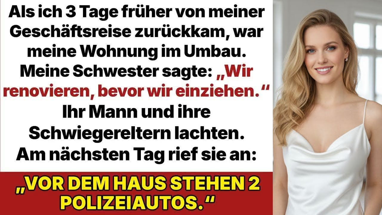 Als ich von meiner Geschäftsreise zurückkam, renovierte meine Schwester ohne Erlaubnis mein Haus
