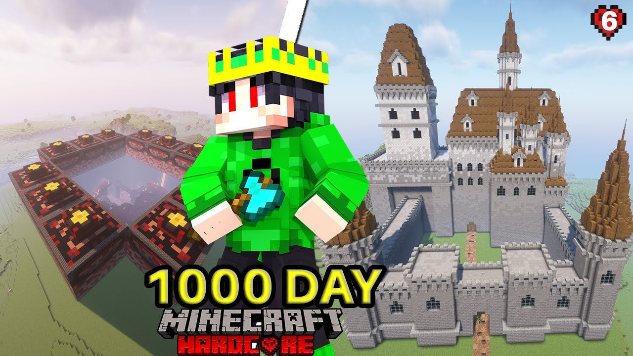 قضيت 1000 يوم في ماين كرافت هاردكور 🔥6️⃣