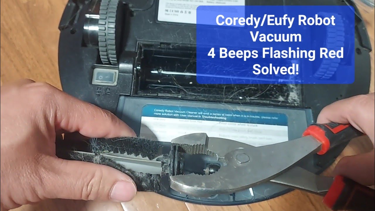 Coredy/Eufy Robot Vacuum 4 Beeps Flashing Red Solved!