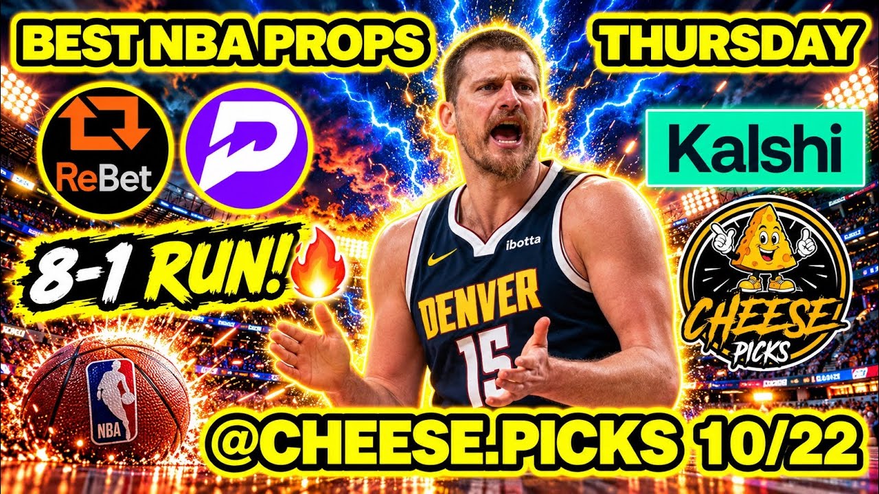 3-0 SWEEP! BEST NBA PROPS 10/22 - LETS EAT!