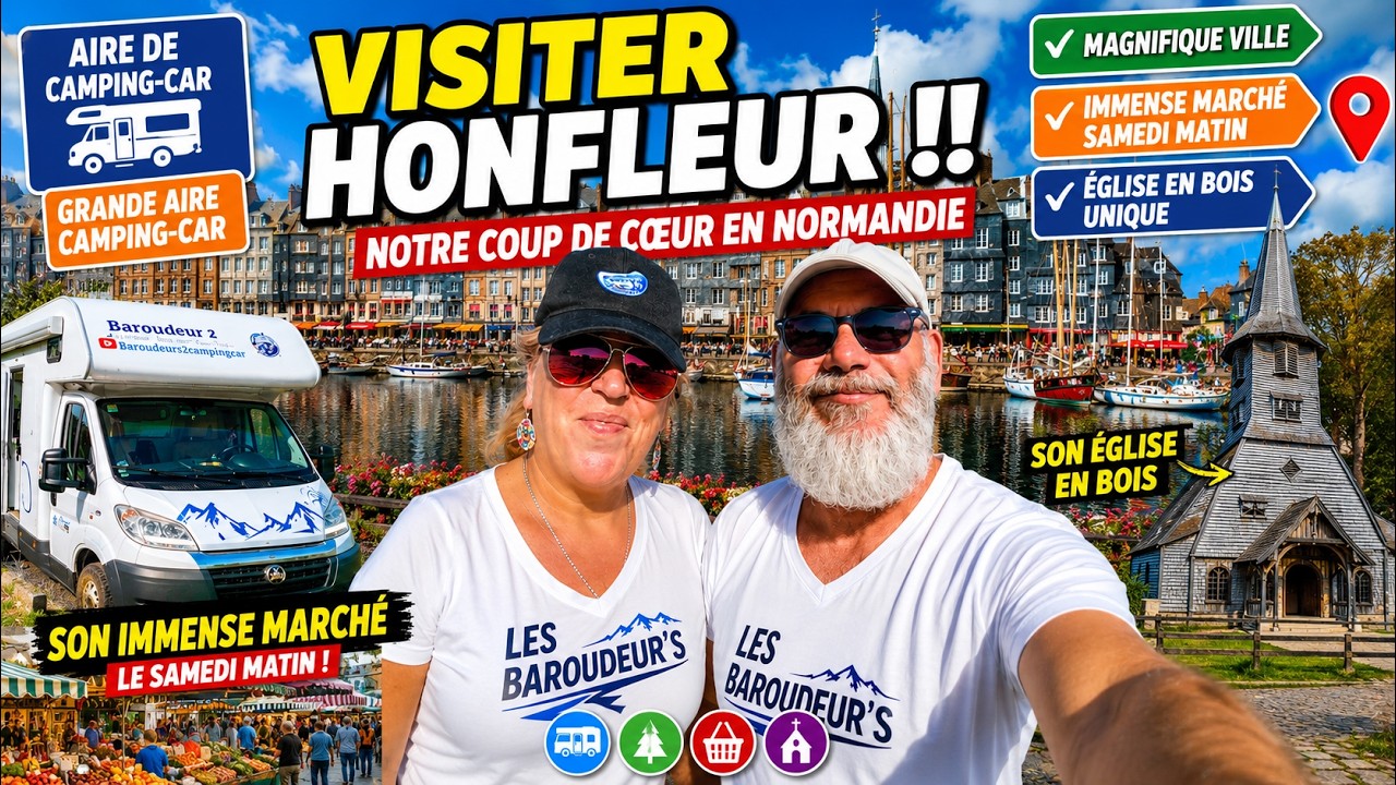 VISITER HONFLEUR : Aire de stationnement camping-car #campingcar #vanlife #nomade #honfleur