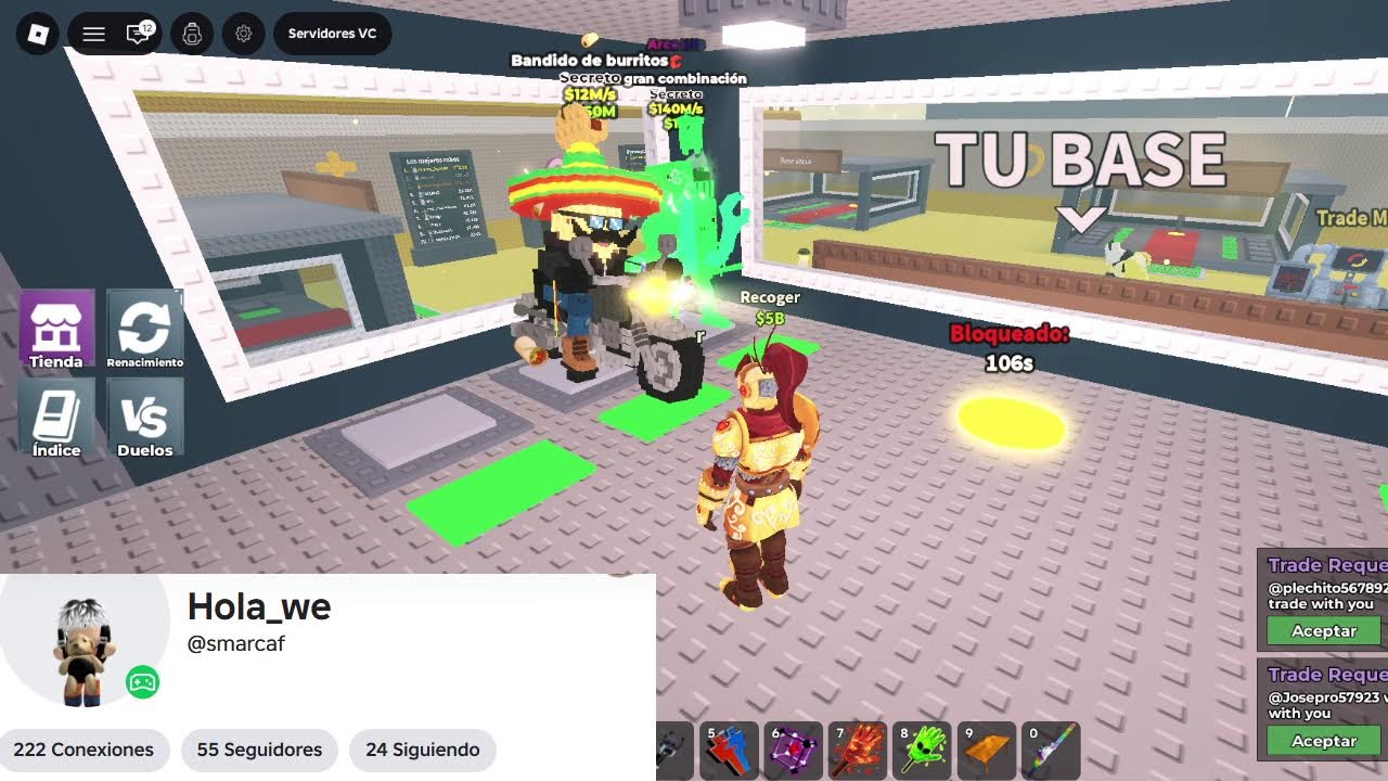 TRADEANDO Y PVP POR MAQUINA DE STEAL A BRAINROT