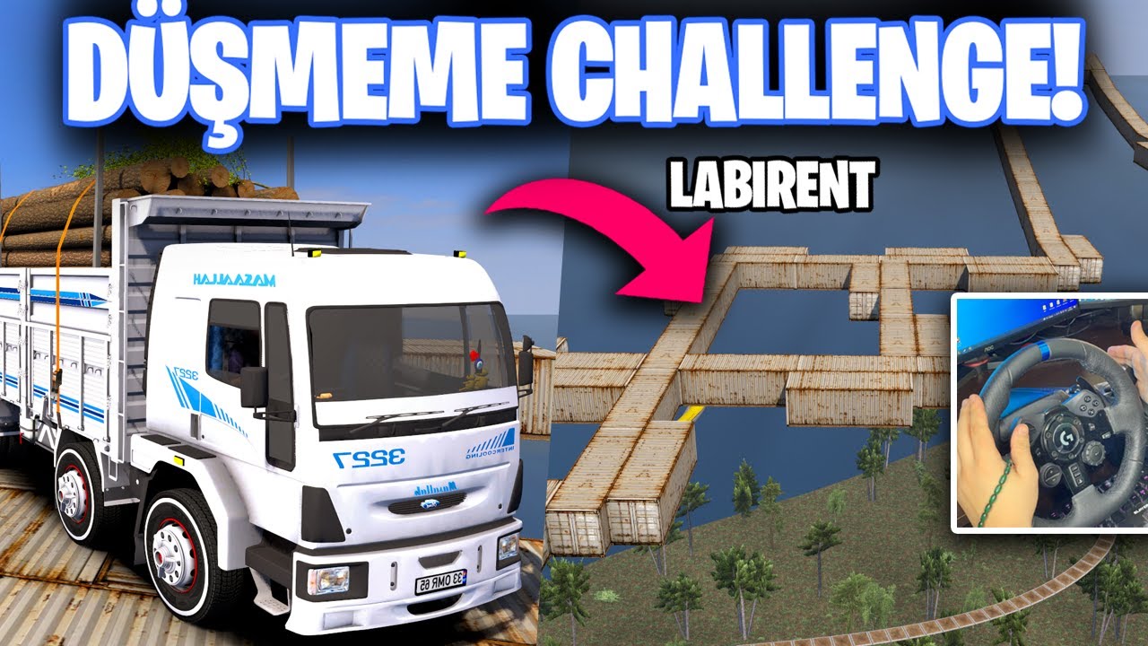 LABİRENT YOLDA HAYATTA KALMA CHALLANGE 🔥 ETS 2 FORD CARGO 3227 | Ets 2 Mod | Logitech G29