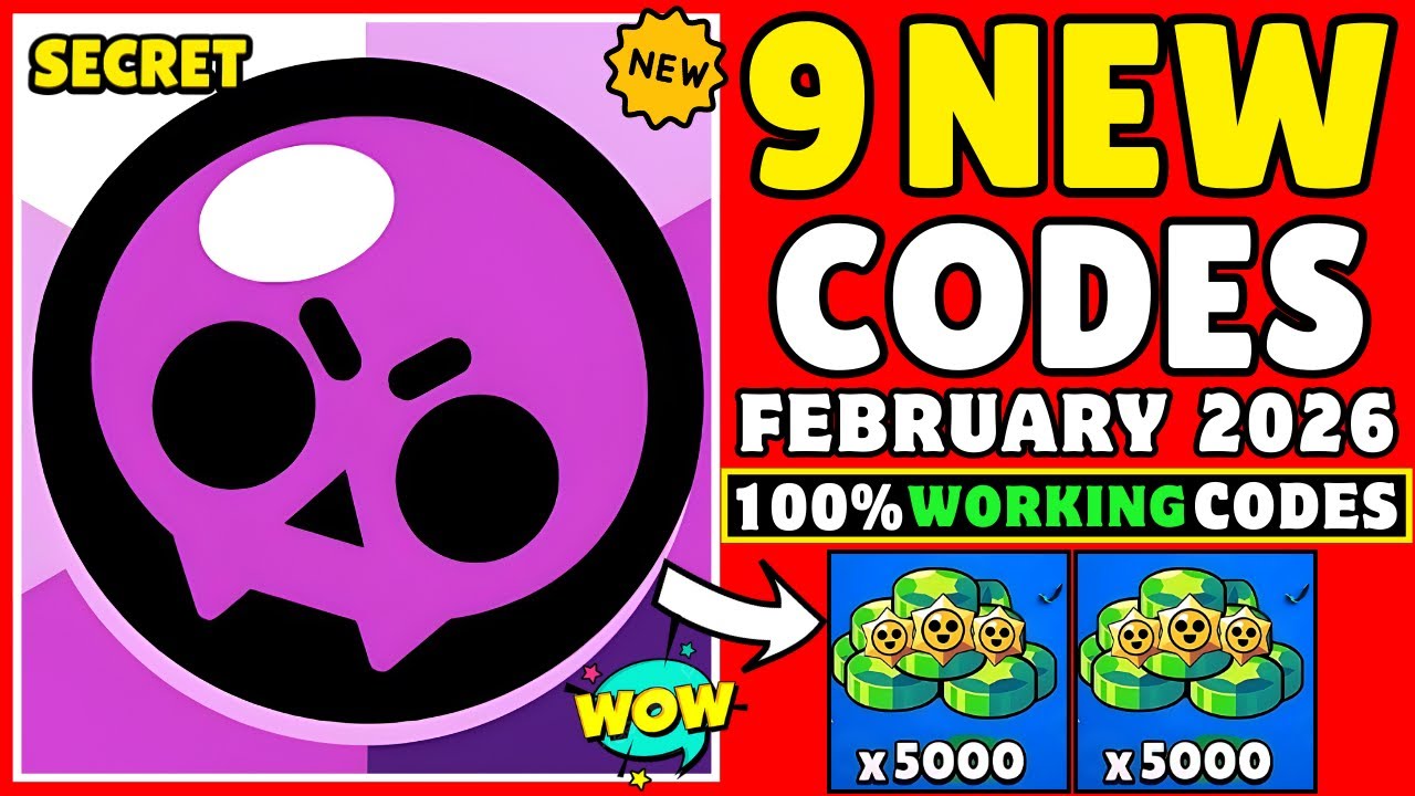🎁 Бесплатные коды на февраль 🎁 QR-коды BRAWL STARS 2026 | Коды BRAWL STARS 2026