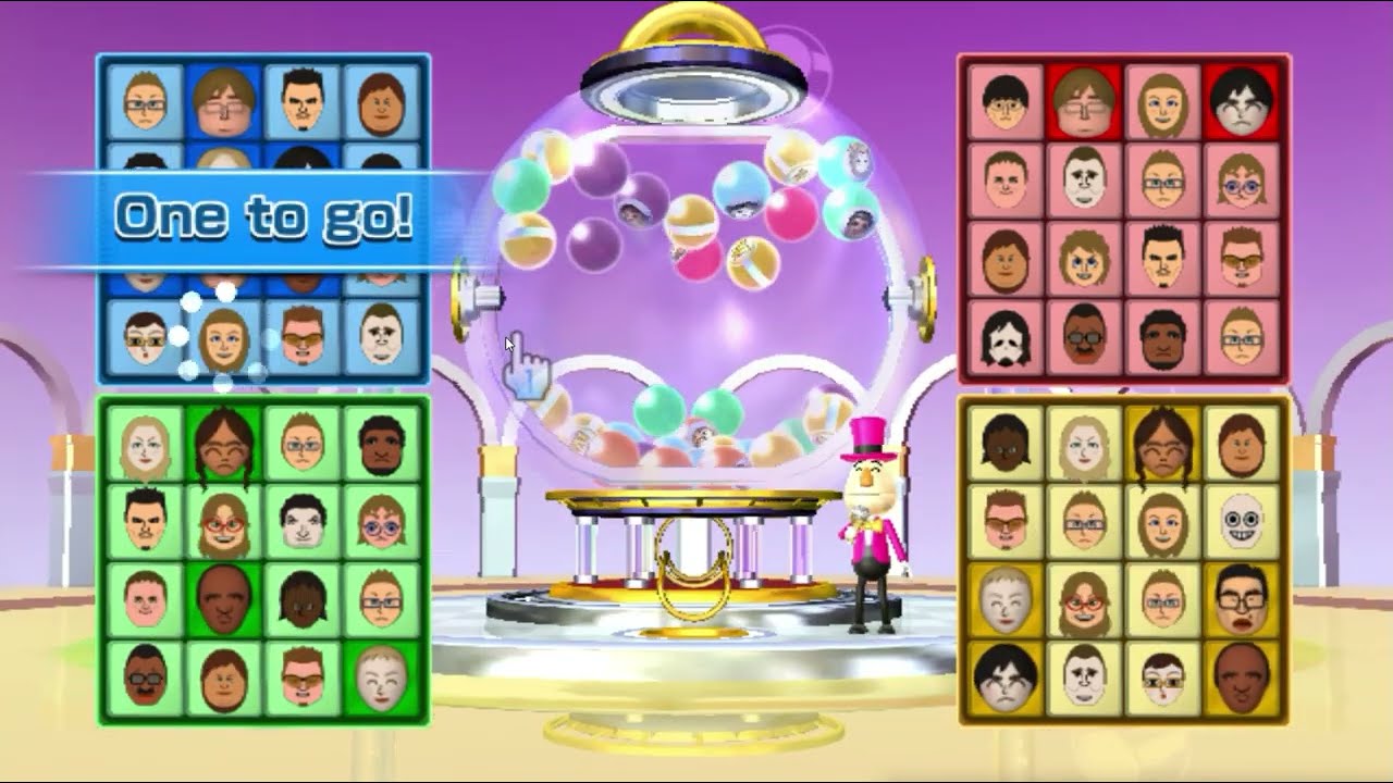 (Old video) Wii Party - Bingo (Beginner) vs. Miguel, Tommy, and Mia. (Rage Quitting).