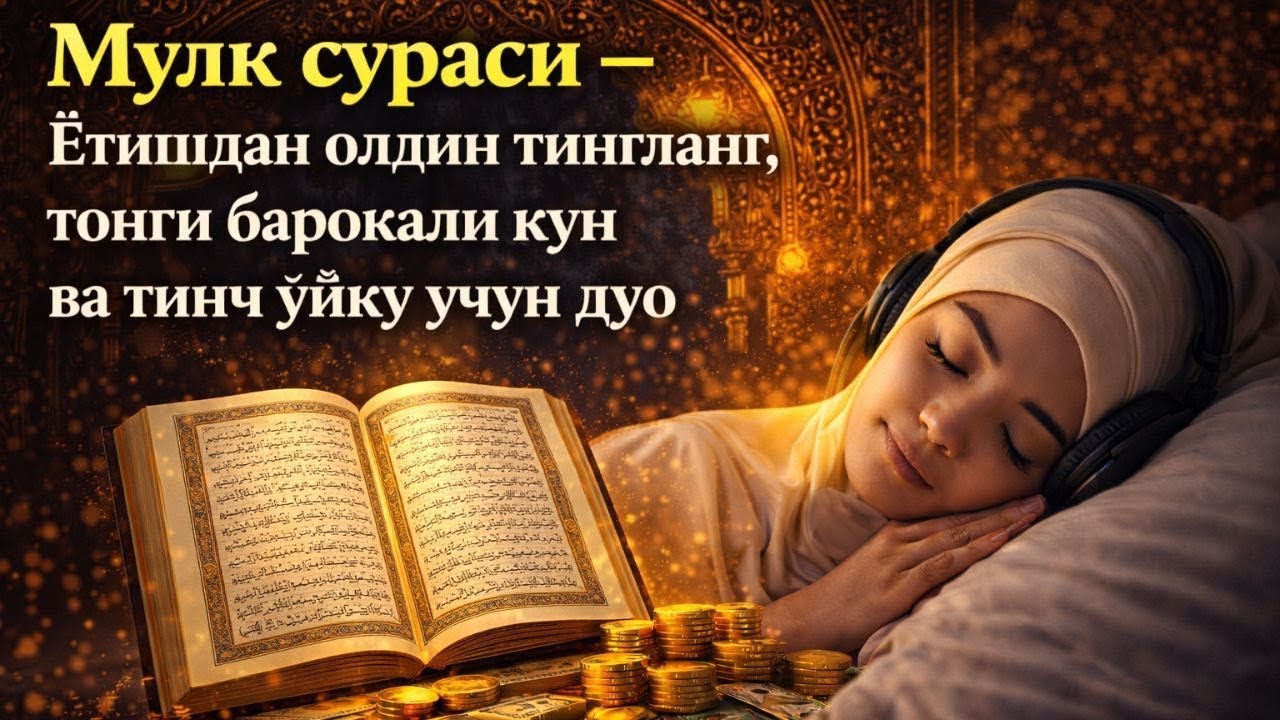 Мулк сураси – Ётишдан олдин тингланг, тонги барокали кун ва тинч уйқу учун дуо