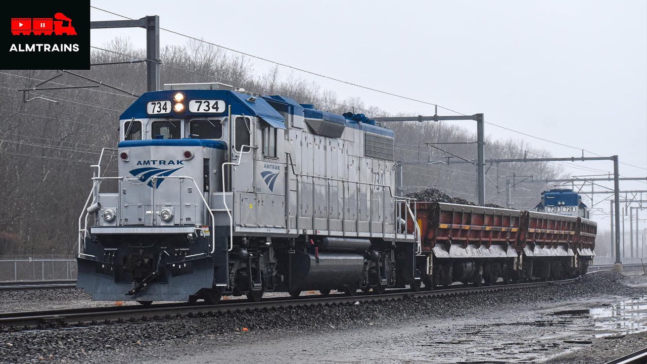 New Amtrak GP38-3 Work Extra along the Shore Line! | ALMTrains