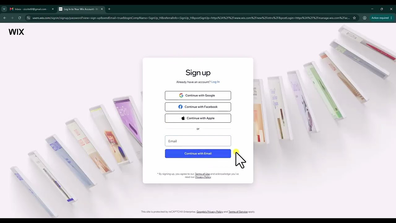 How to create WIX and Google Account