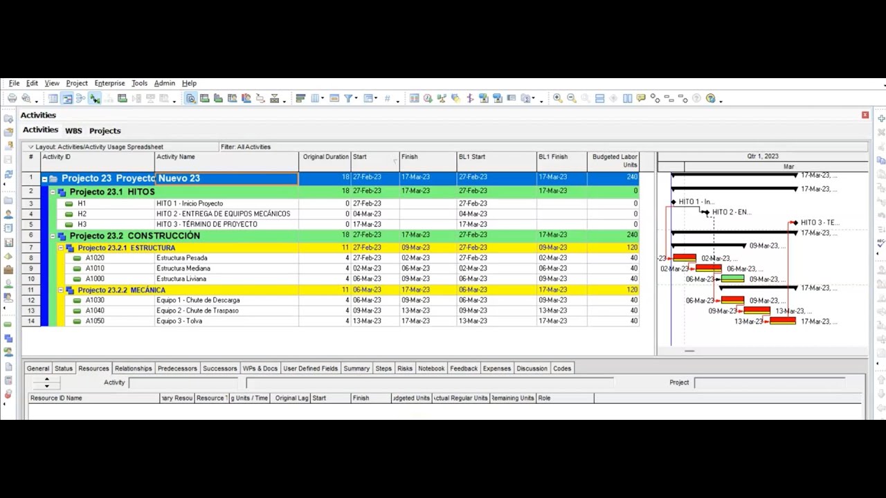 5.- Importación Masiva con Excel a P6