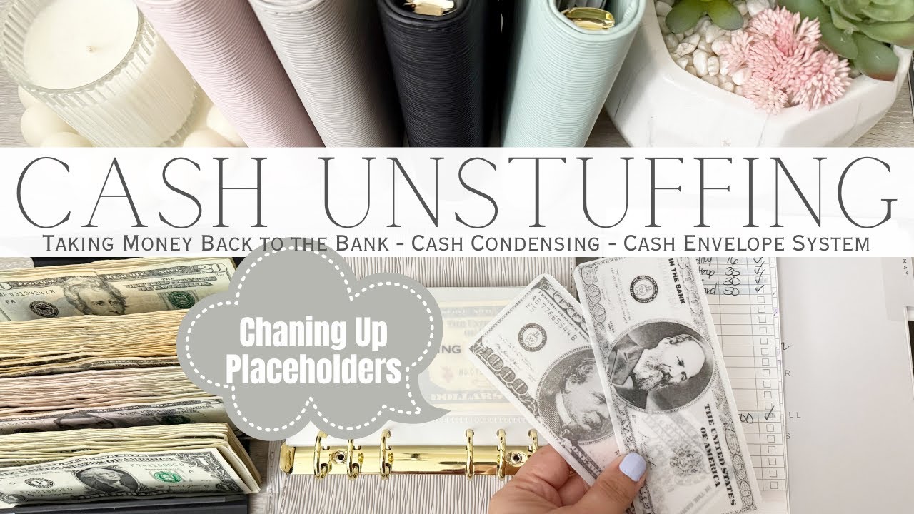 Weekly Cash Unstuffing & Cash Condensing  | Taking Money Back to the Bank | Cash Envelope System