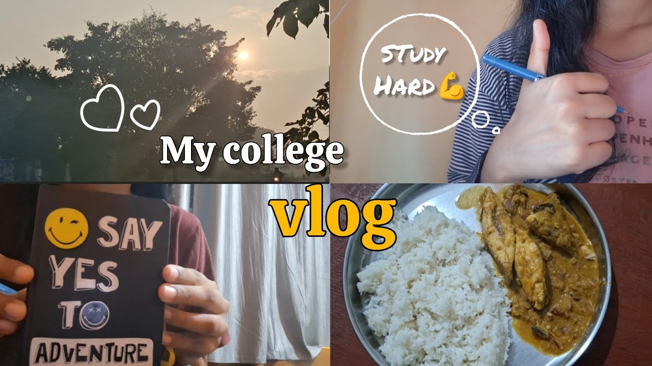 My first college vlog📚 and preparing for internals🙇‍♀️