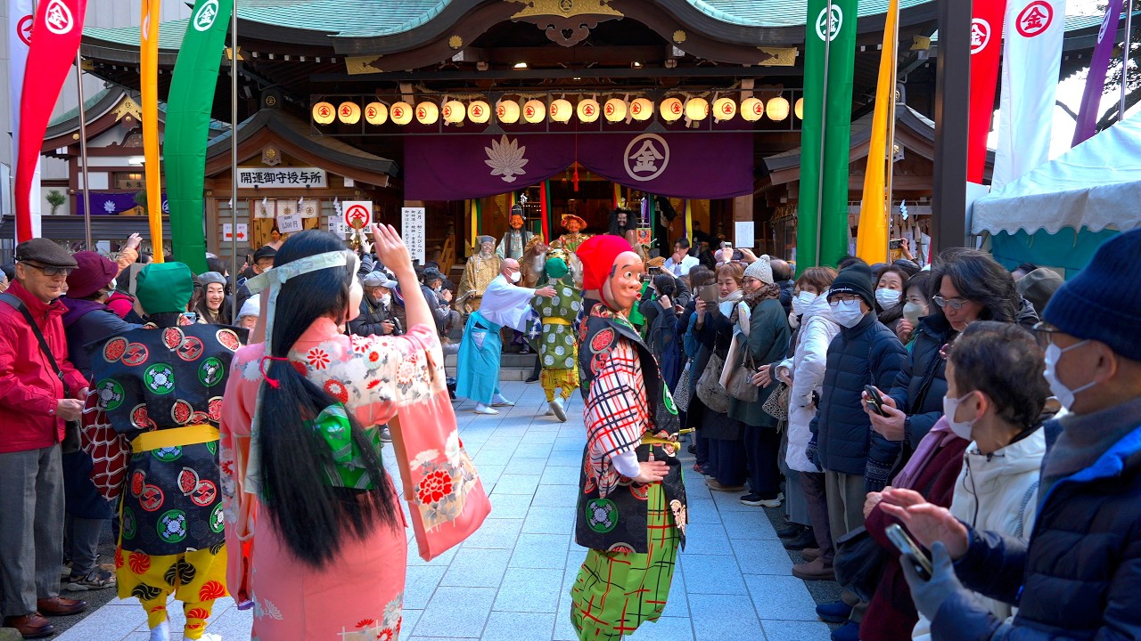 TOKYO: Toranomon Hatsukonpira 2025 - Seven Lucky Gods Parade and Satokagura | Japan