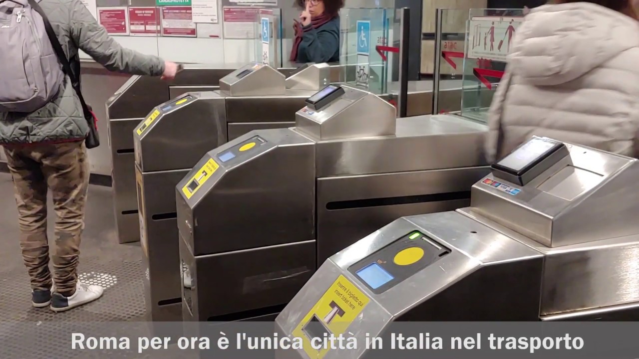 Il pagamento Tap&Go nella Metro di Roma