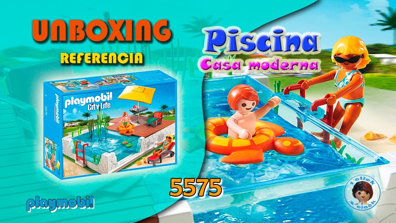 Unboxing Playmobil Piscina Casa Moderna 5575, Nuevo marzo 2021