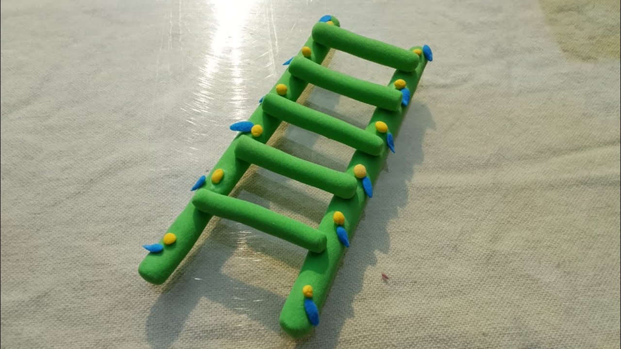 DIY How to Make Polymer Clay Miniature Stairs | Mini Clay Craft Stairs | Clay Stairs | Clay Craft