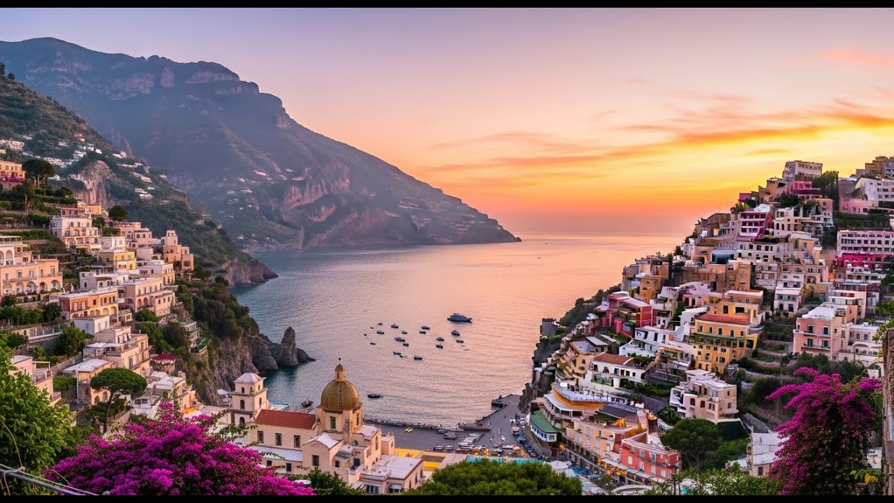 Italian Coastal Music at Sunset 🎶 Golden Mediterranean Relaxation
