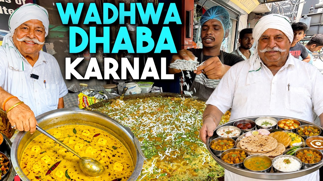 Karnal's BEST Street Food: Chole Kulche & Dhaba Thali! (You WON'T Believe the Cream)