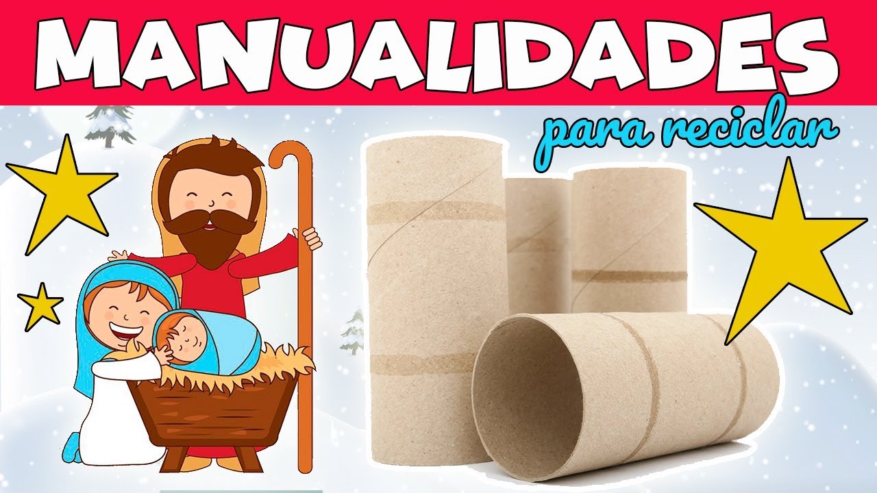 MANUALIDADES PARA NAVIDAD con RECICLAJE. Portal de Belén