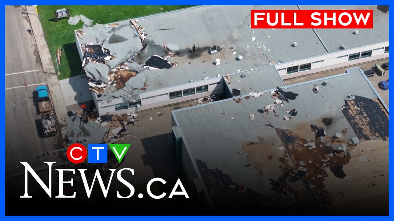Школа сильно повреждена штормом | CTV News Edmonton в пять часов, 15 июля 2026 г.