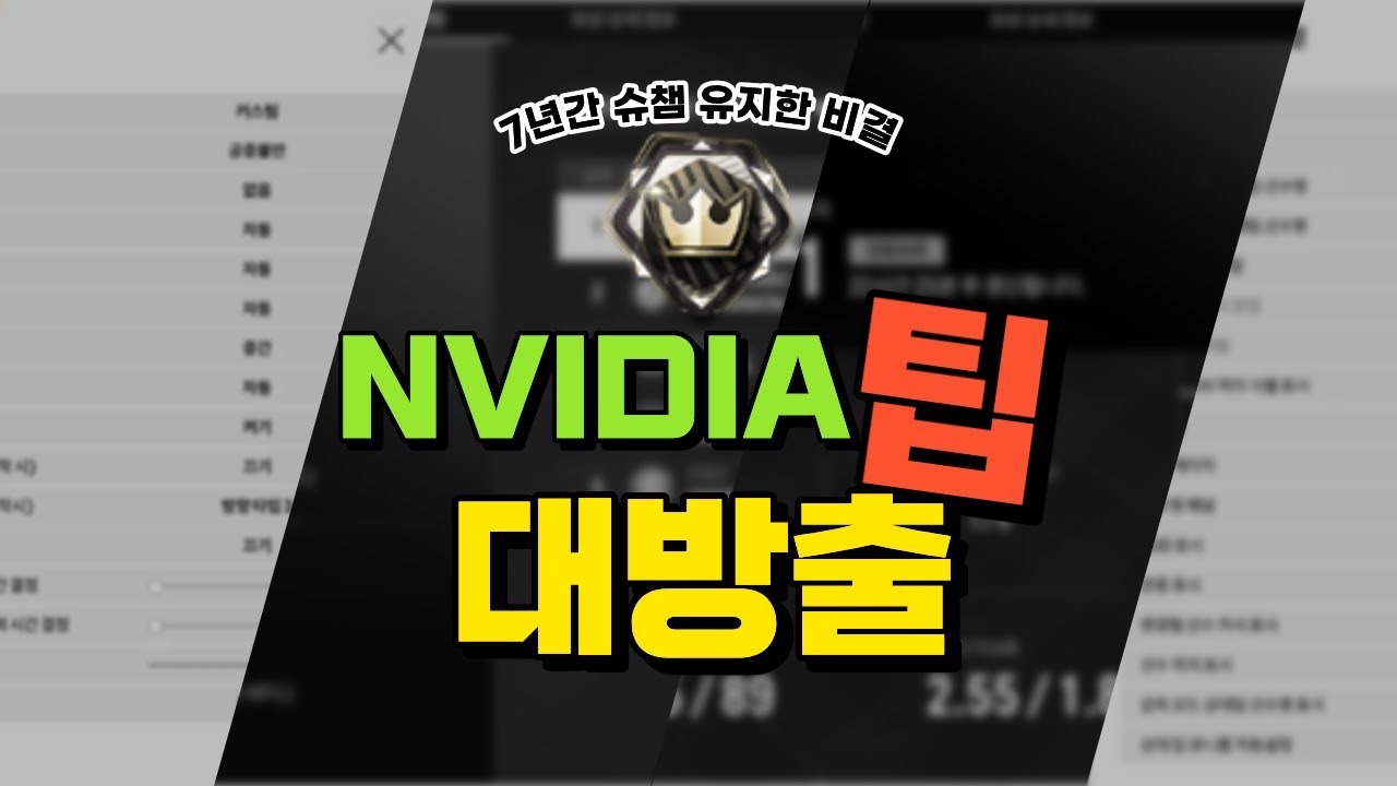 실력상승의 첫걸음 엔비디아 설정!! 7년간 슈챔찍어온 FC온라인 고이다 못해 썩은물이 알려주는 엔비디아 설정 알려드립니다