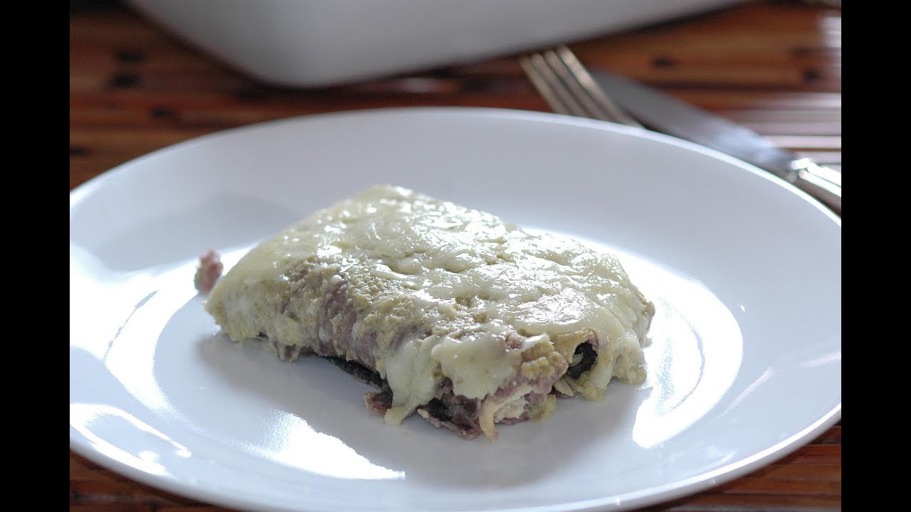 Enchiladas verdes suizas al horno - Receta de Cocina al Natural