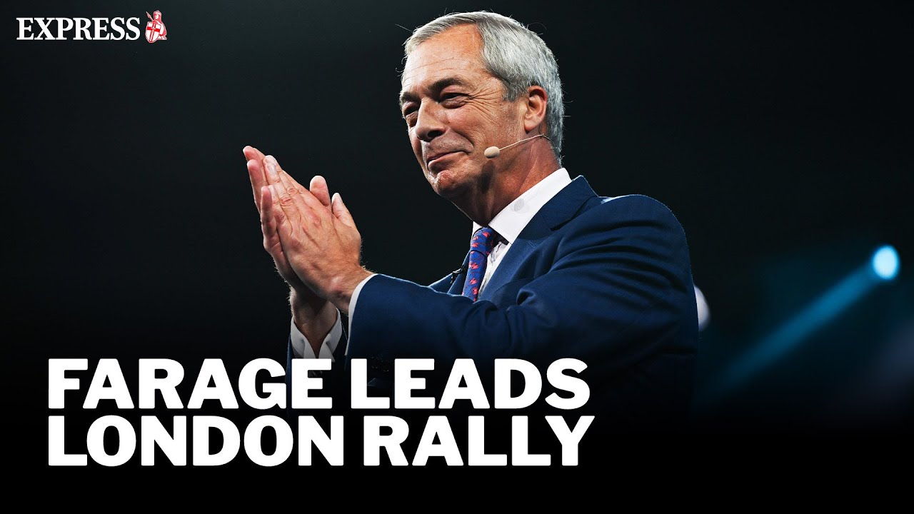 Nigel Farage leads huge Reform UK rally in London