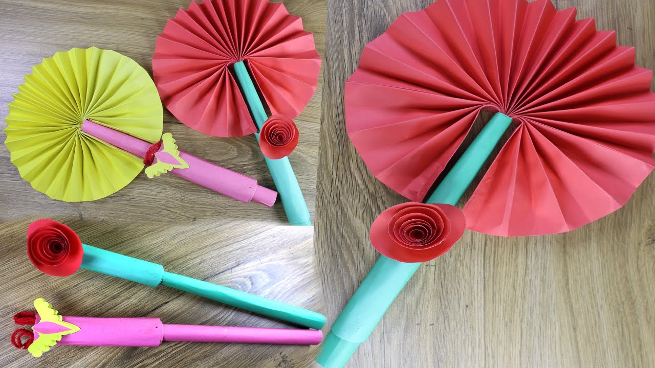 Magic Hand Fan || DIY Flower Paper FAN || DIY Paper Craft