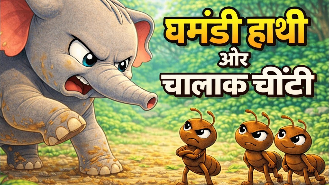 घमंडी हाथी और चालाक चींटी | Proud Elephant & Clever Ant Moral Story🐘🐜🌲🌿🍃