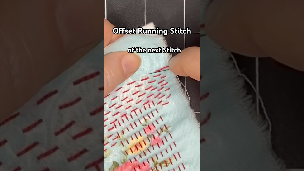 Как распределить бегущий стежок #советыпошить #медленноешитье