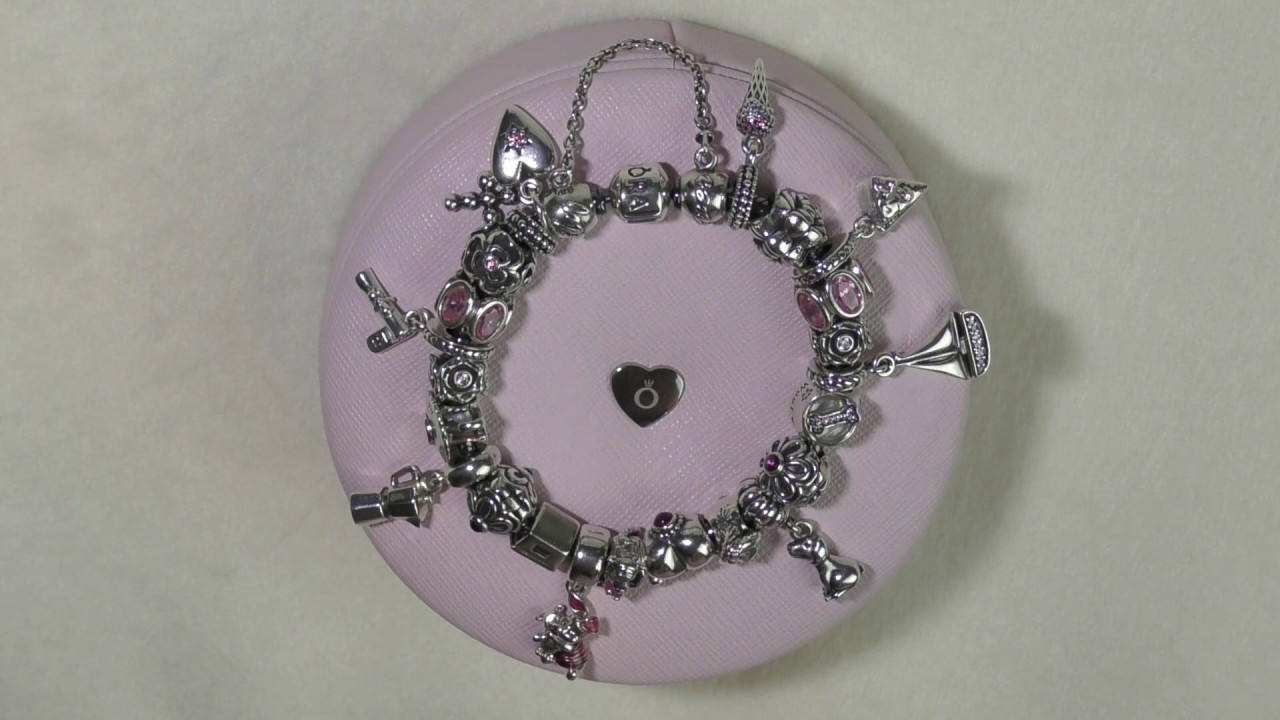 Pandora Collection Pink Oxidized Family Moments Bracelet