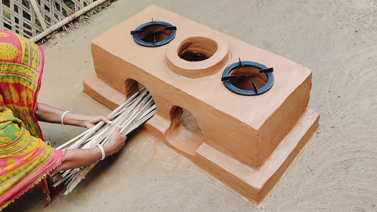 How to make Multiple 3in2 Outdoor kitchen । Primitive Technology Clay Stove। Mitti ka Chulha #viral