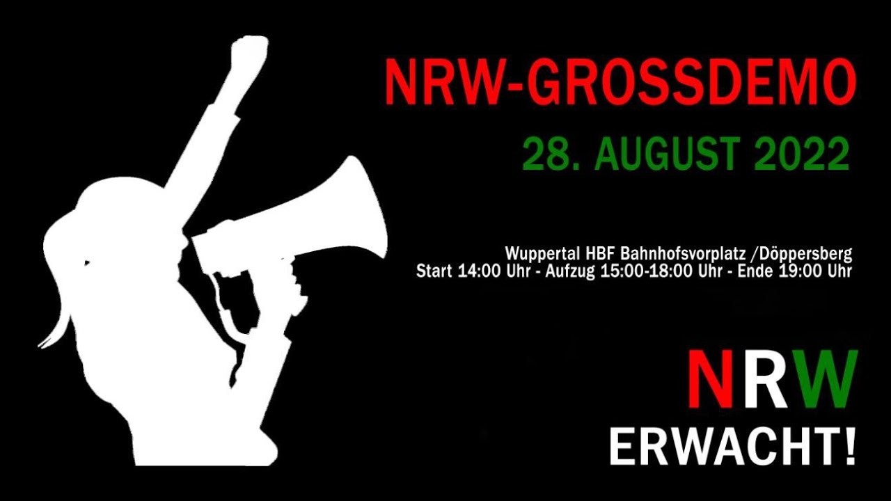 NRW ERWACHT - Gro&szlig;demo Wuppertal 28.08.2022