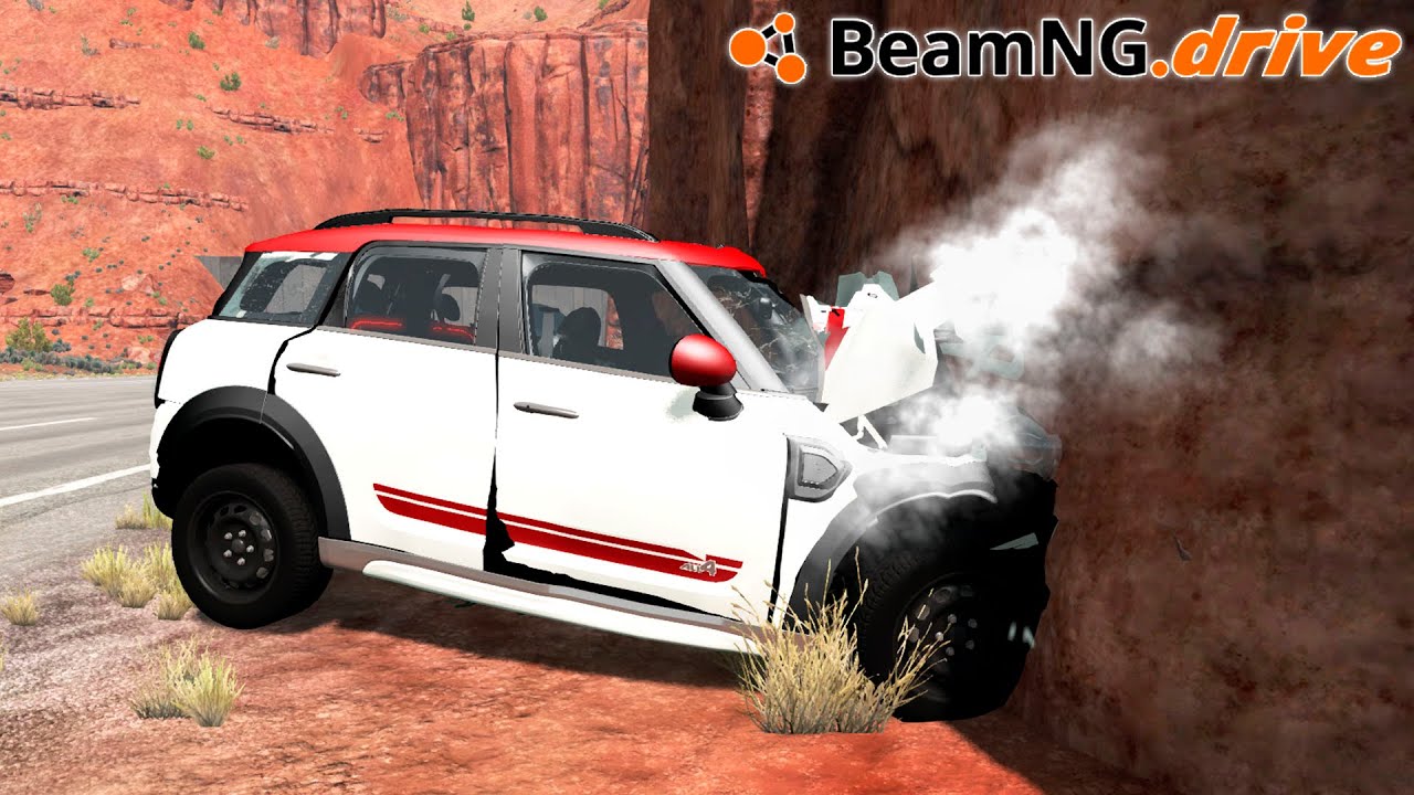 ¡ACCIDENTES A GRAN VELOCIDAD EN MINI COOPER Y OTROS! | BeamNG.Drive