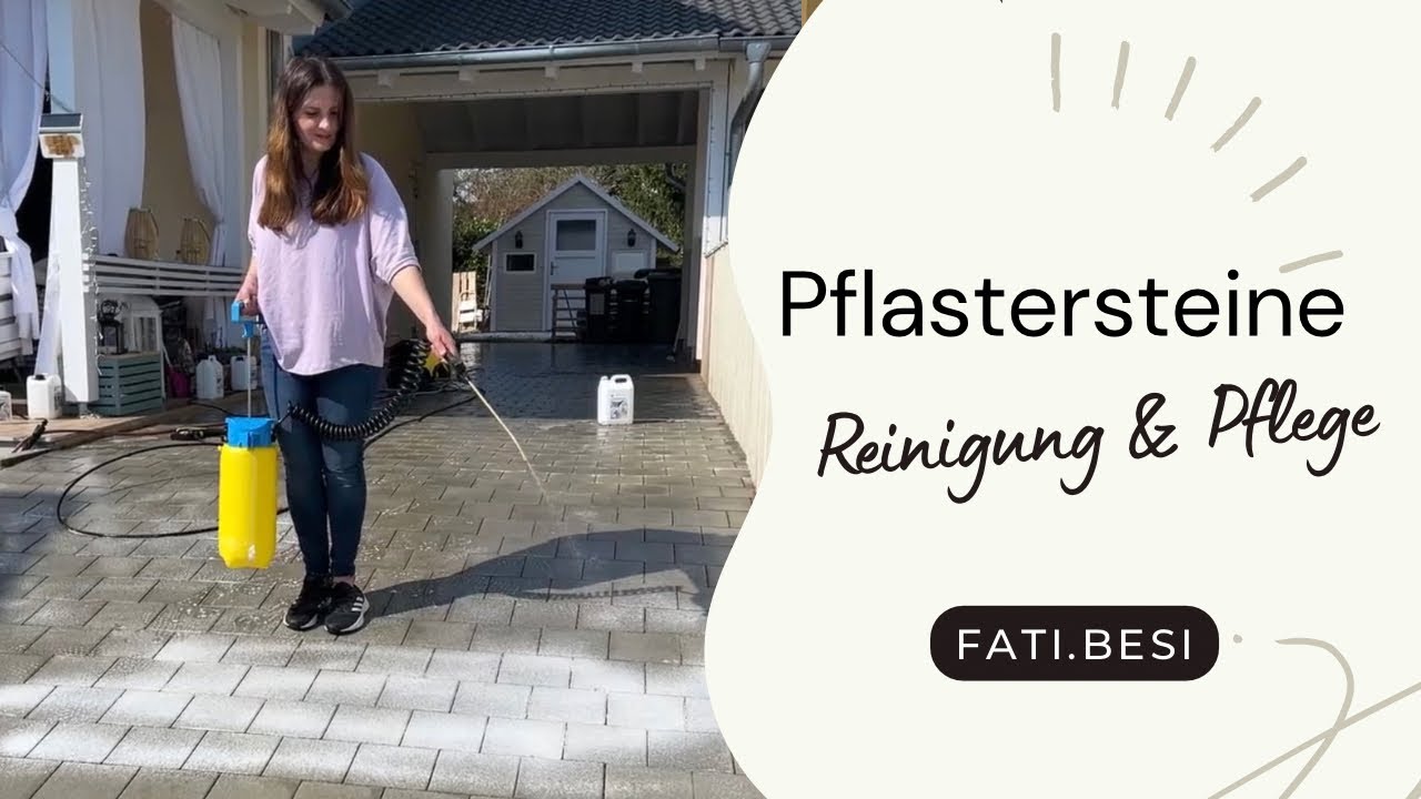Anzeige | Pflasterstein Reinigung mit Tobolin Steinreiniger |