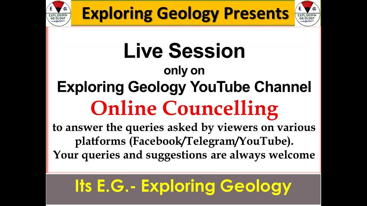 Exploring Geology Live - Online counselling for Geology students/aspirants ask/discuss your query