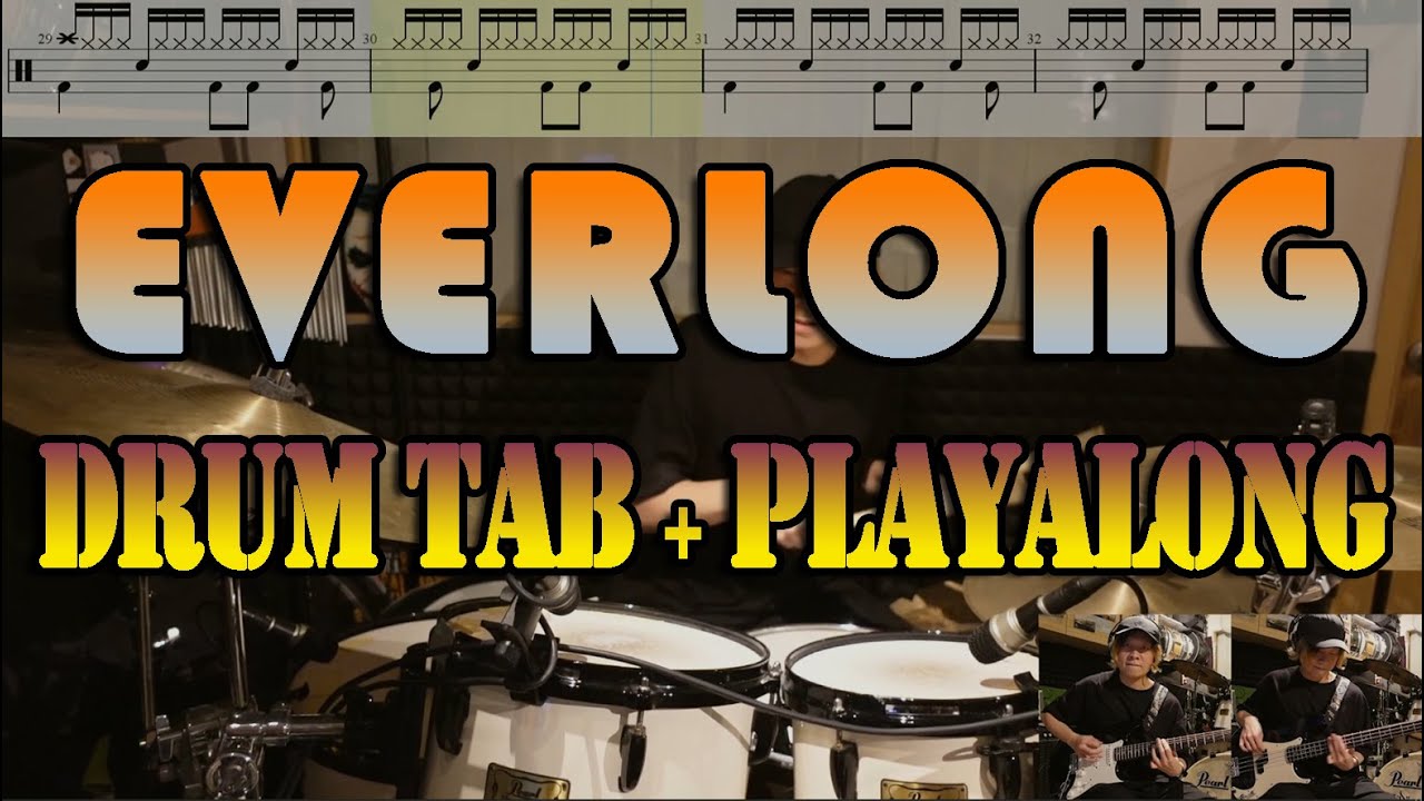 Everlong FOO FIGHTERS (DRUM TAB + PLAYALONG)