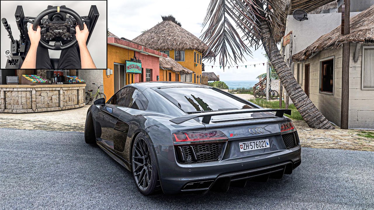 AUDI R8 V10 PLUS | Forza Horizon 5 | Steering Wheel Gameplay