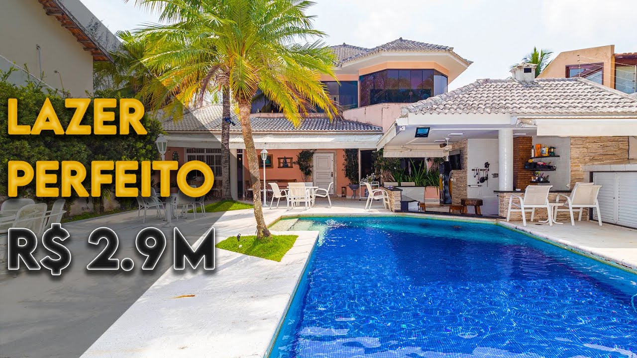 CASA A VENDA NA BARRA C\ BAR NA PISCINA LAZER AMPLO E COMPLETO | MULLER IMOVEIS RJ | TOUR CASAS