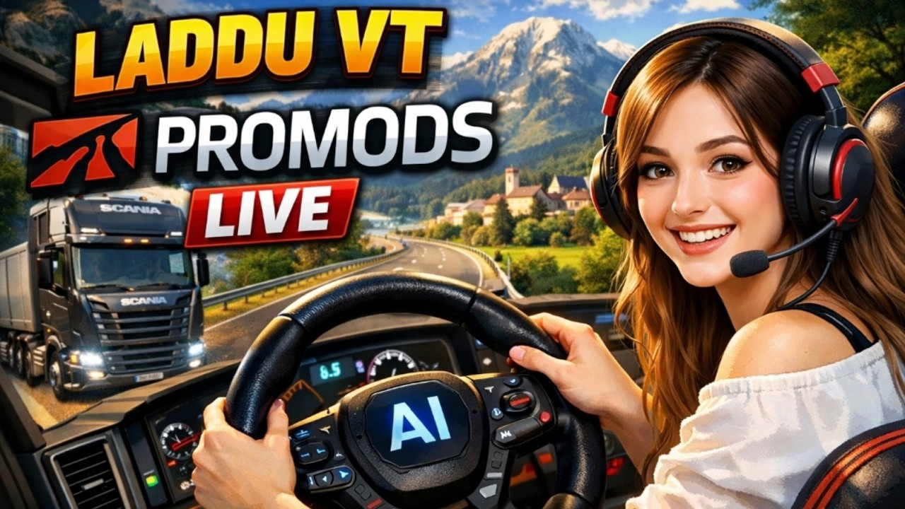 🔴  Truckers MP Promods live Multiplayer Gameplay With Steering wheel