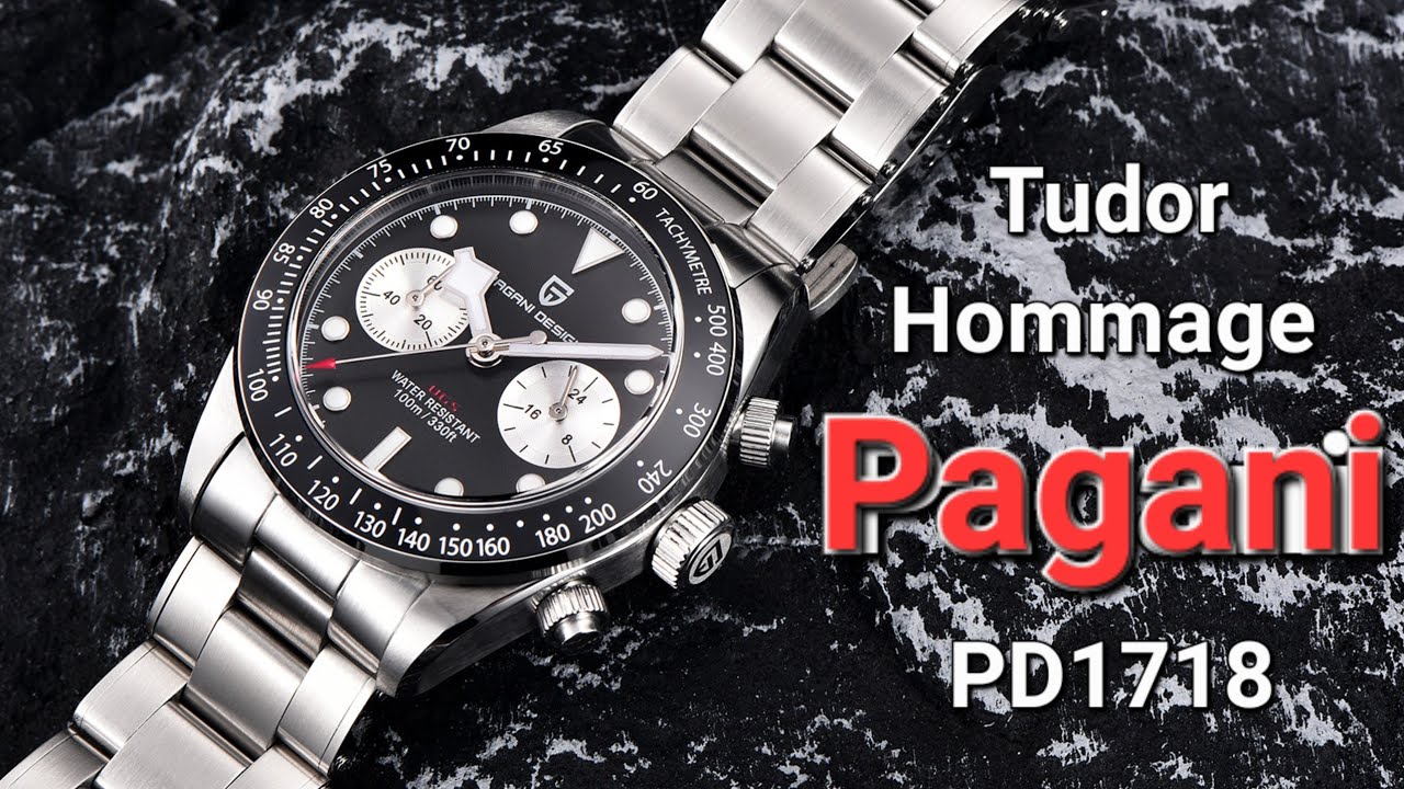 Pagani PD1718 / Tudor Black Bay Chronographen Hommage / deutsch