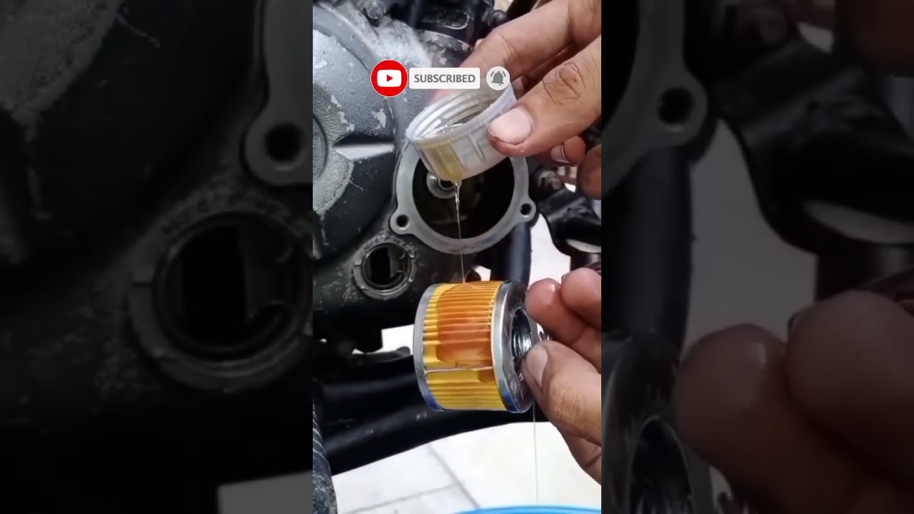 how to change engine oil filter🙄#shorts #viral #trending