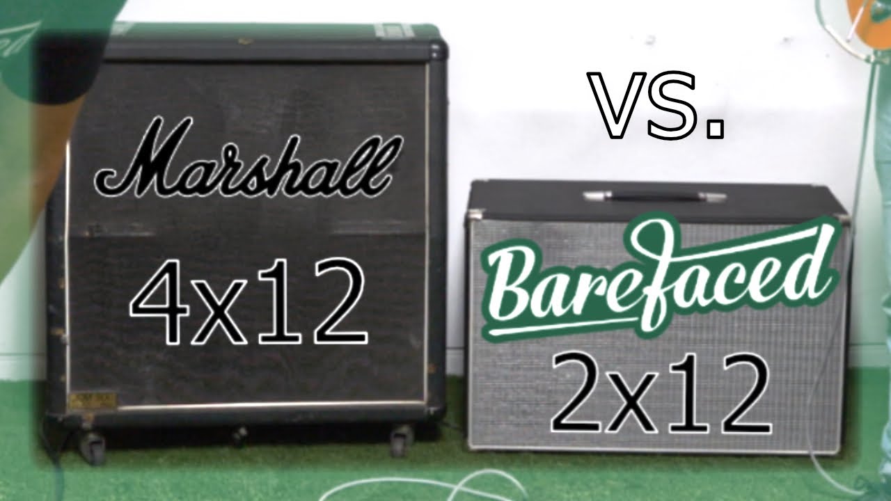 Classic Marshall 4x12 cab vs. Revolutionary Barefaced 2x12 AVD cab